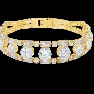 Dazzling Gold and Silver Women's Bracelet 14 karat gold plated new